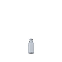 50ml Clear PET Boston Round Bottle, 20/415 Neck